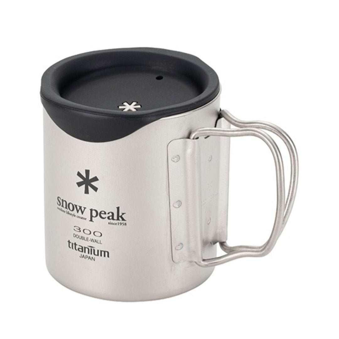 SNOW PEAK DOUBLE MUG 300ML SILICONE LID