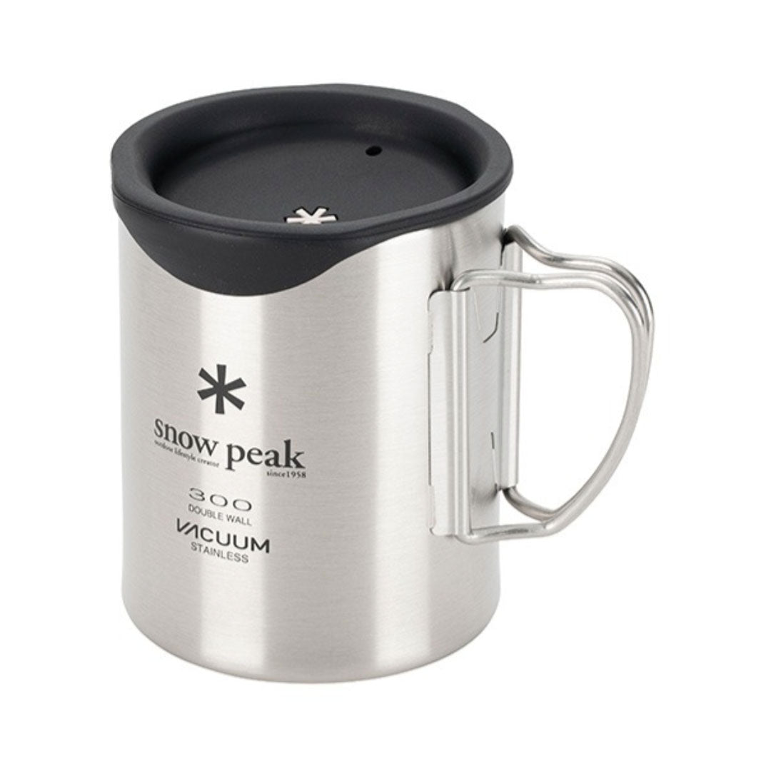 SNOW PEAK DOUBLE MUG 300ML SILICONE LID