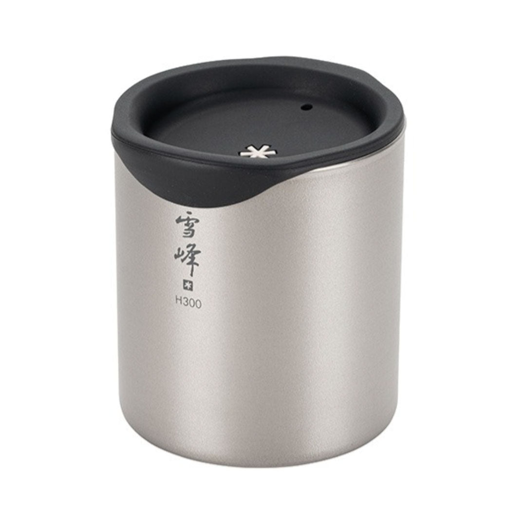 SNOW PEAK DOUBLE MUG 300ML SILICONE LID