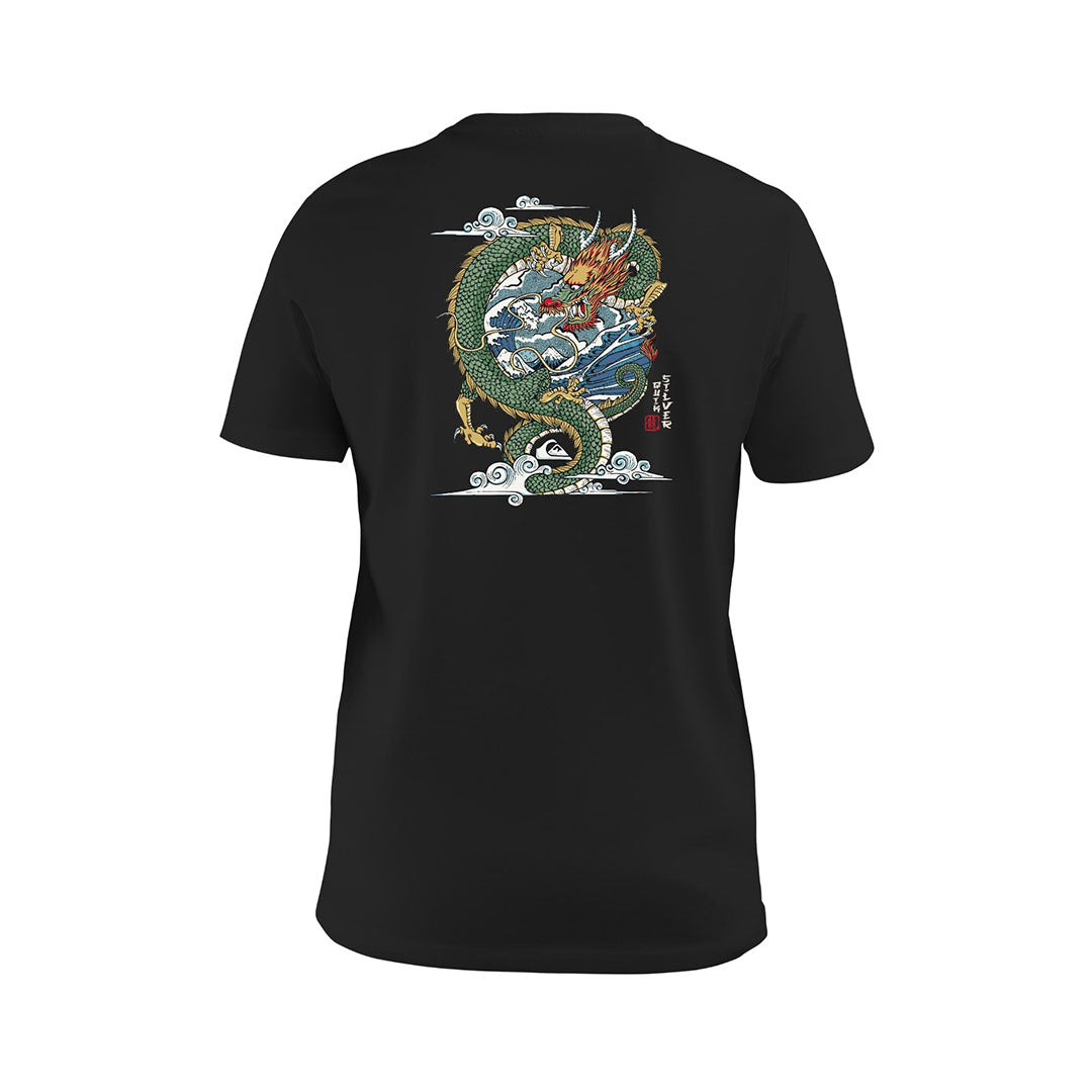 QUIKSILVER Dragon And Wave Men's Tshirt Regular Fit