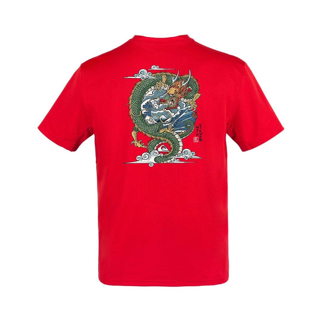 QUIKSILVER Dragon And Wave Men's Tshirt Regular Fit