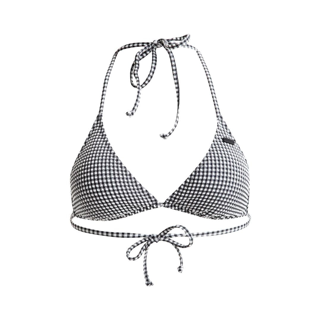 ROXY Gingham Tiki Tri Bikini Top