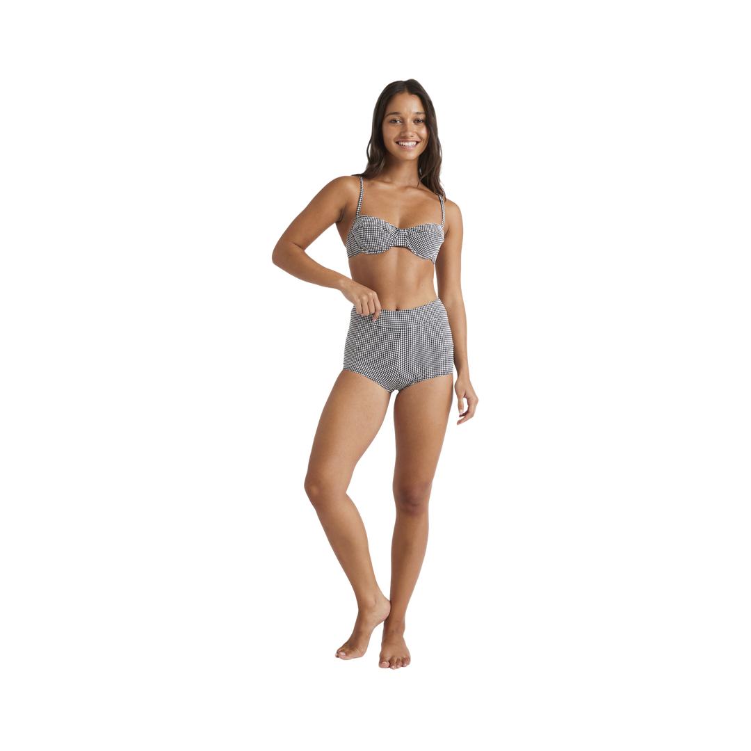 ROXY Gingham Shorty Bikini Bottom
