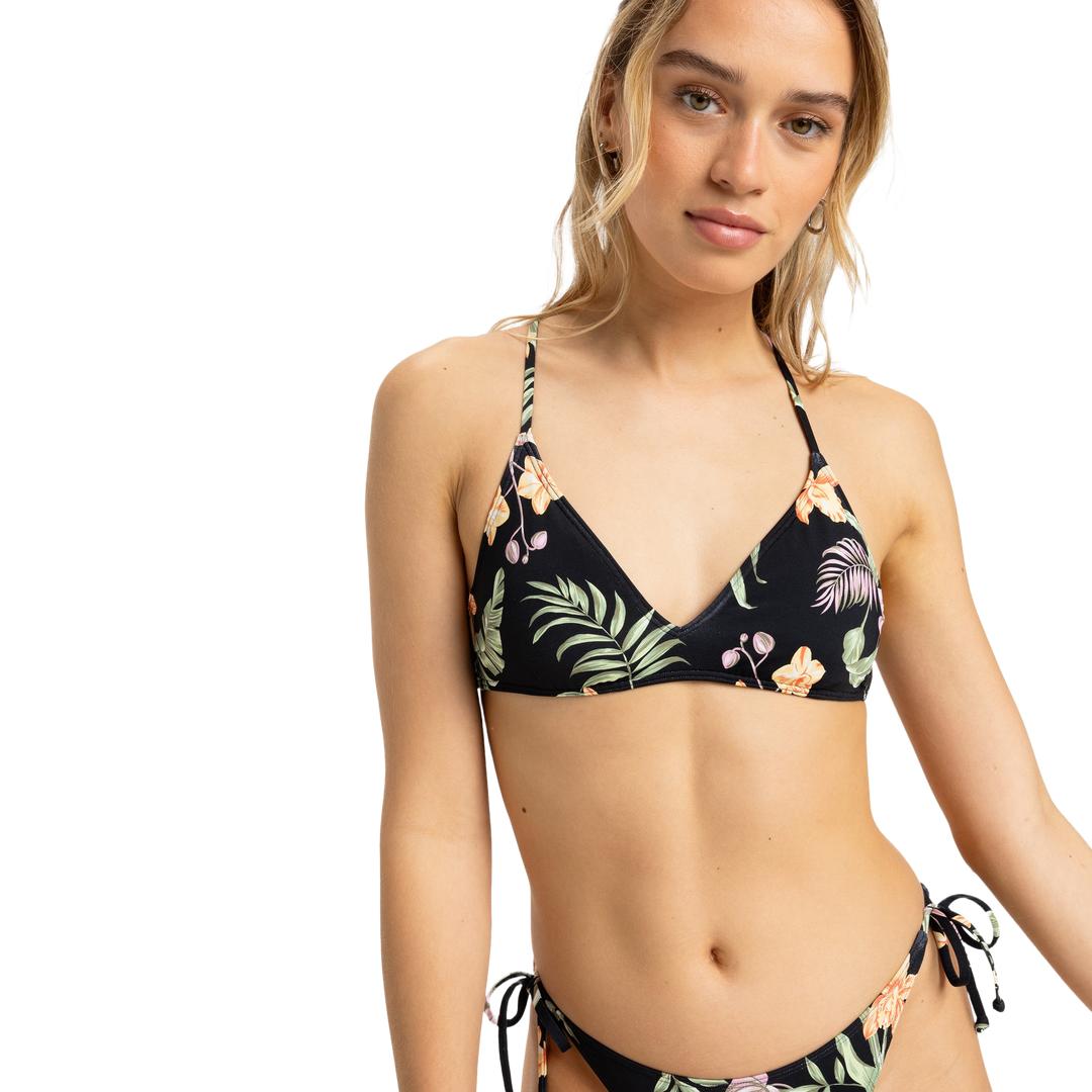 ROXY Pt Beach Classics Athletic Tri Bikini Top