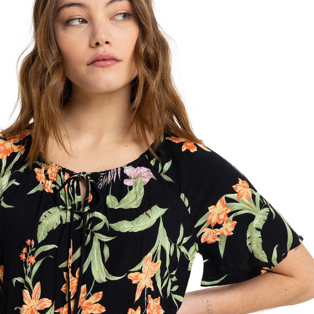 ROXY Tropical Tides Crinkle Mini Dress