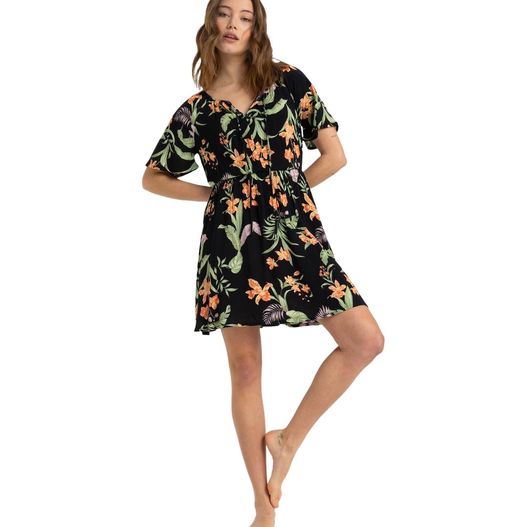 ROXY Tropical Tides Crinkle Mini Dress