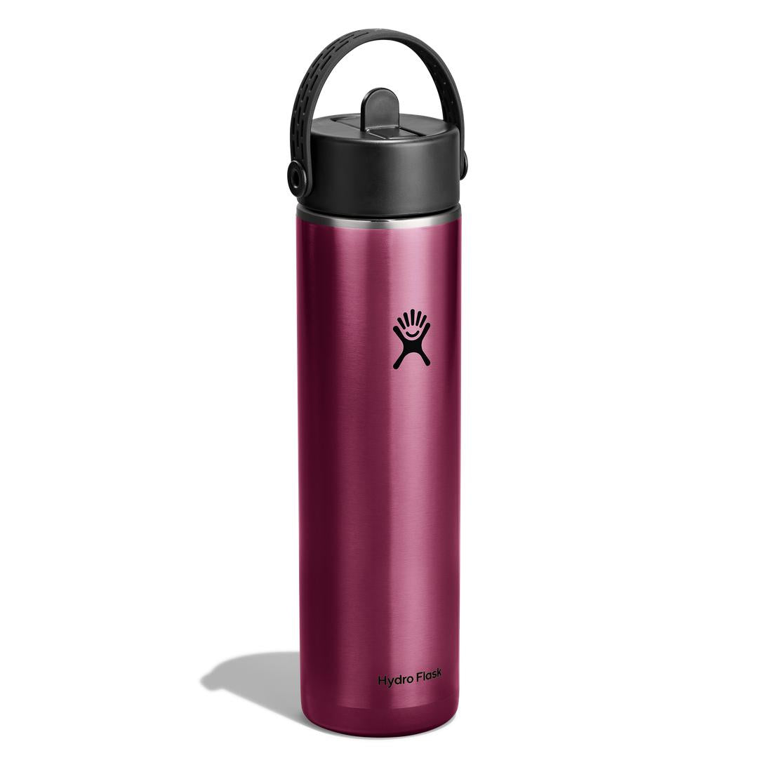 HYDRO FLASK HYDRO FLASK 24OZ LIGHT WIDE FLEX STRAW CAP GARNET RED