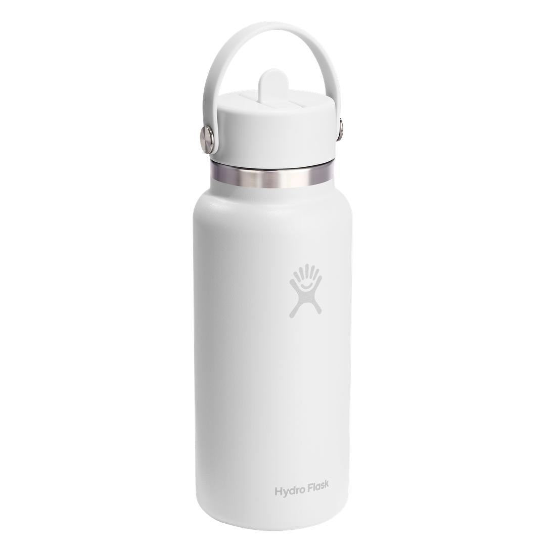 HYDRO FLASK HYDRO FLASK 32OZ WIDE FLEX STRAW CAP WHITE