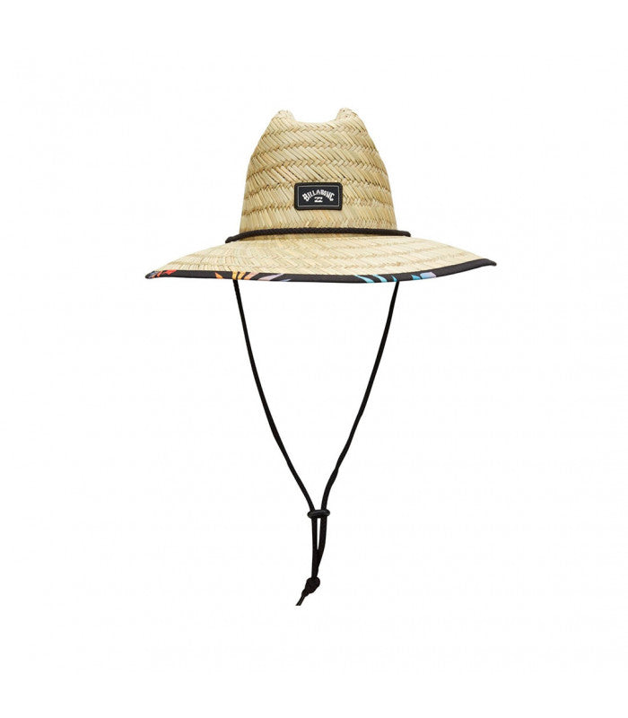 BILLABONG TIDES PRINT STRAW HAT Black