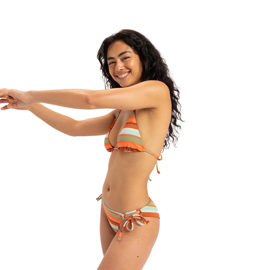 ROXY Sunset Stripe Ts Cheeky Bikini Bottom