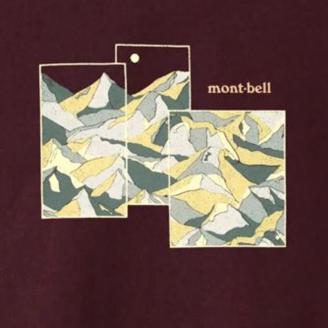 MONTBELL Ps Cotton T Mount Collage Short Sleeves Polo