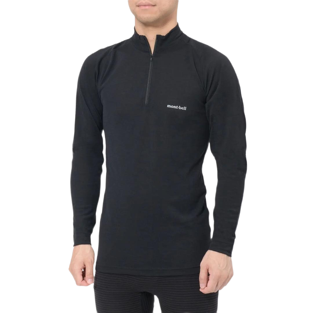 MONTBELL Super Merino Wool Middle Weight High Neck Shirt Baselayer