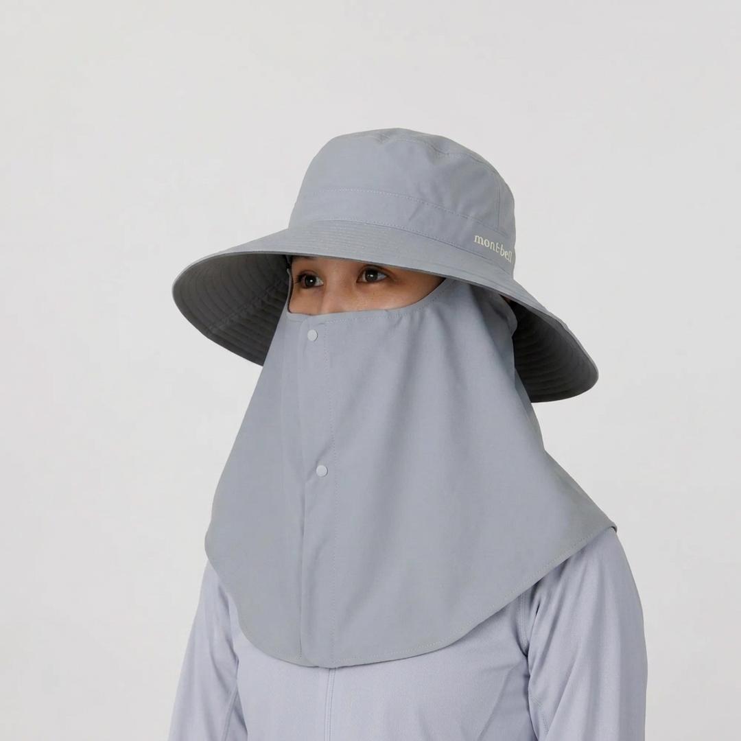 Montbell MONTBELL WICKRON UV-TECT FIELD DETACHABLE FACE SHADE HAT GRAY UNISEX HEADWEAR