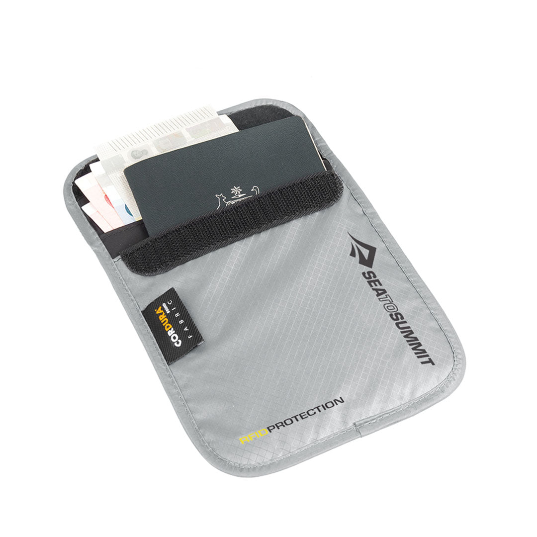 Neck Pouch with RFID - High Rise Grey