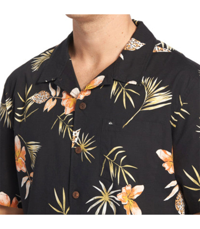 QUIKSILVER Tropical Floral Ss Mens Black