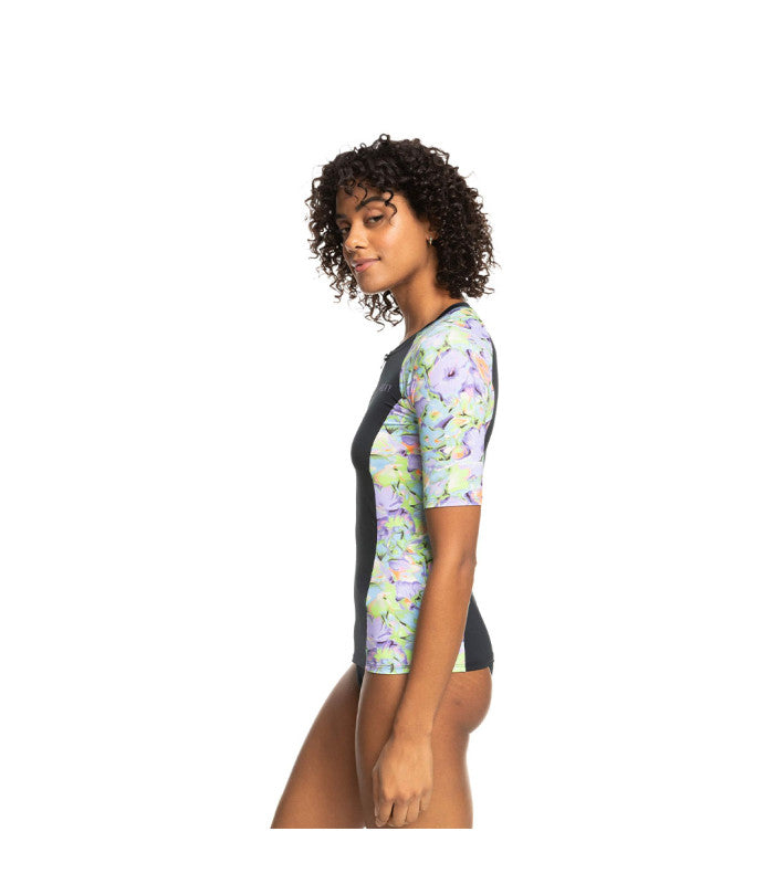 ROXY New SS Lycra Zipped Throught Rashguard