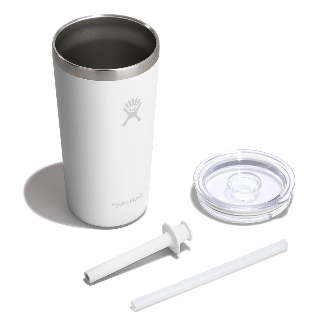 HYDRO FLASK HYDRO FLASK 20OZ TUMBLER CLEAR STRAW LID WHITE