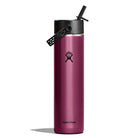 HYDRO FLASK HYDRO FLASK 24OZ LIGHT WIDE FLEX STRAW CAP GARNET RED