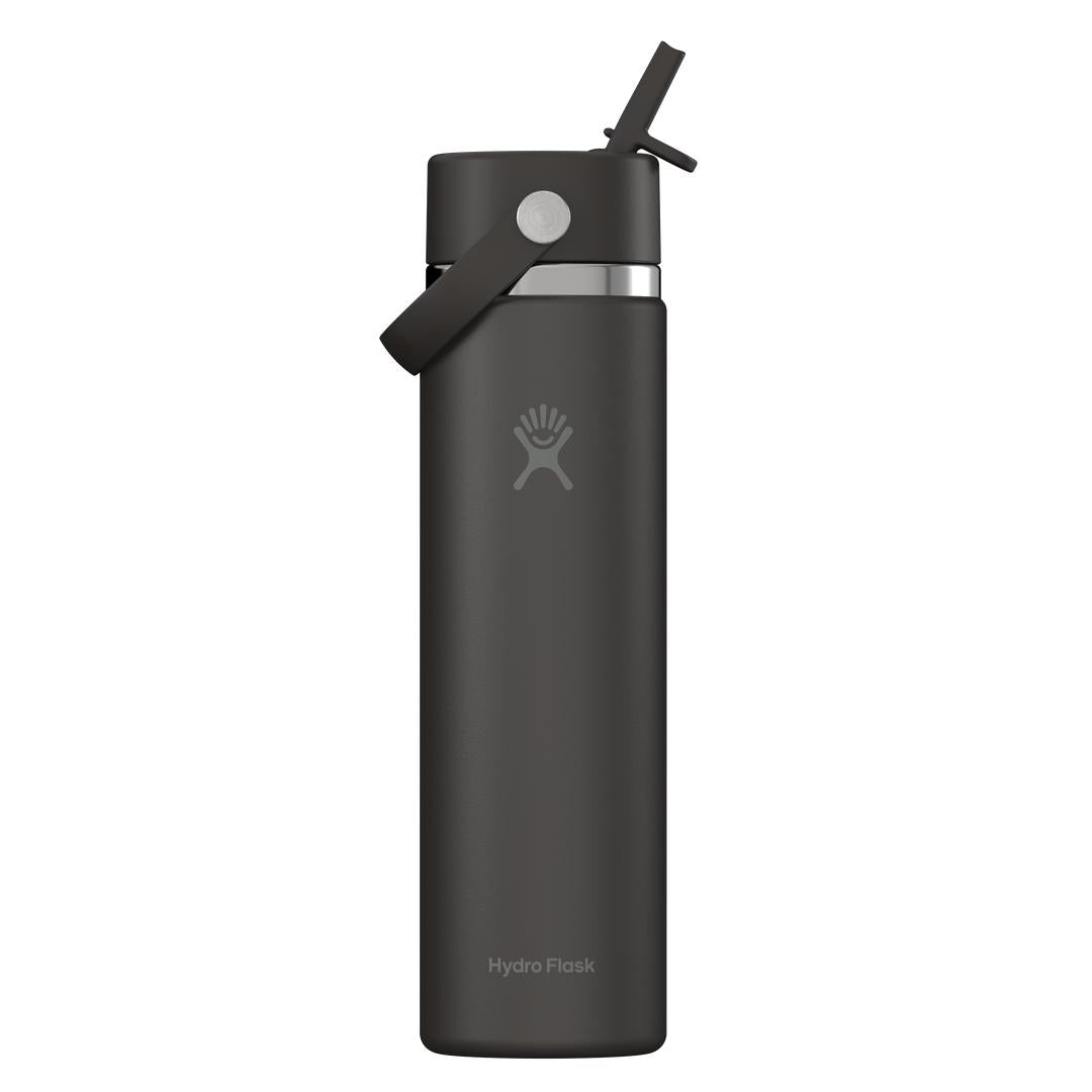 HYDRO FLASK HYDRO FLASK 24OZ WIDE FLEX STRAW CAP BLACK