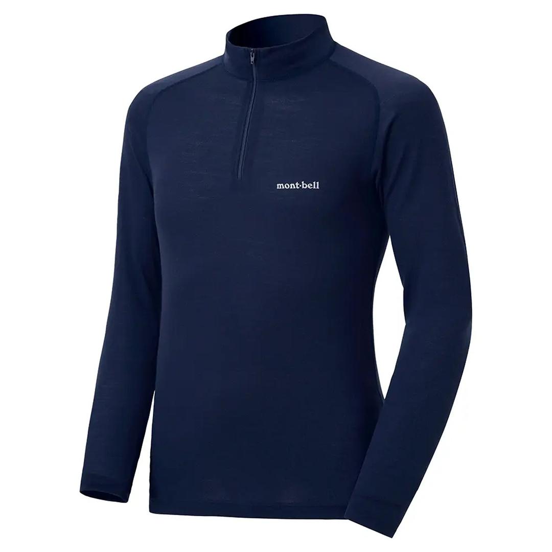 MONTBELL Super Merino Wool Middle Weight High Neck Shirt Baselayer