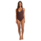 ROXY Aruba V Neck One Piece Swimsuit